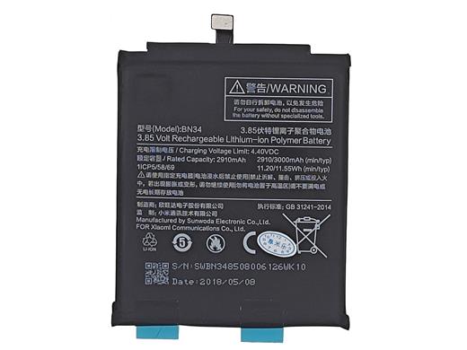 New 3000mAh BN34 Built-in Battery for Redmi 5A Support Fast Charging