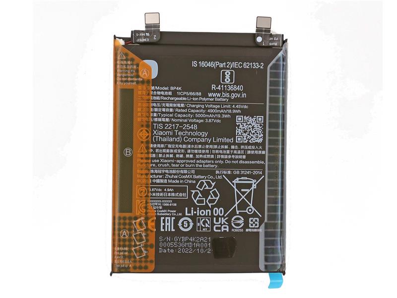 New Battery for Xiaomi Redmi note 12 Pro Global BP 4K Replacement Battery support Turbo Charge