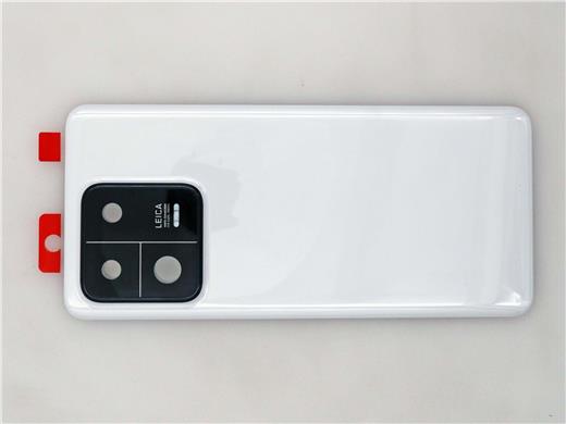 New Ceramic Battery Door Back housing cover with camera holder for Xiaomi 13 Pro-White