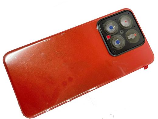 New Glass Back Housing Cover for Xiaomi 14 with Camera Holder and Glass—Red