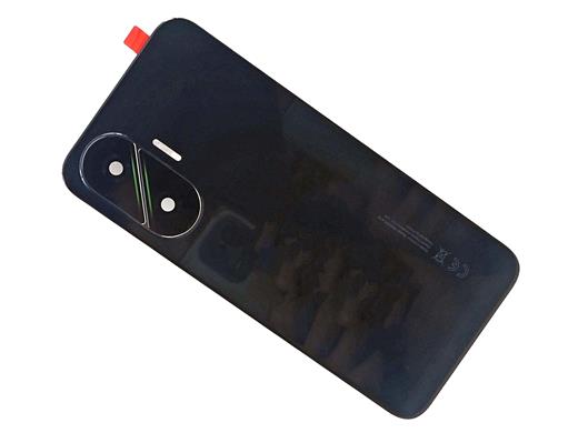 New Glass Back Housing Cover for POCO F7 with Camera Holder and Glass—black